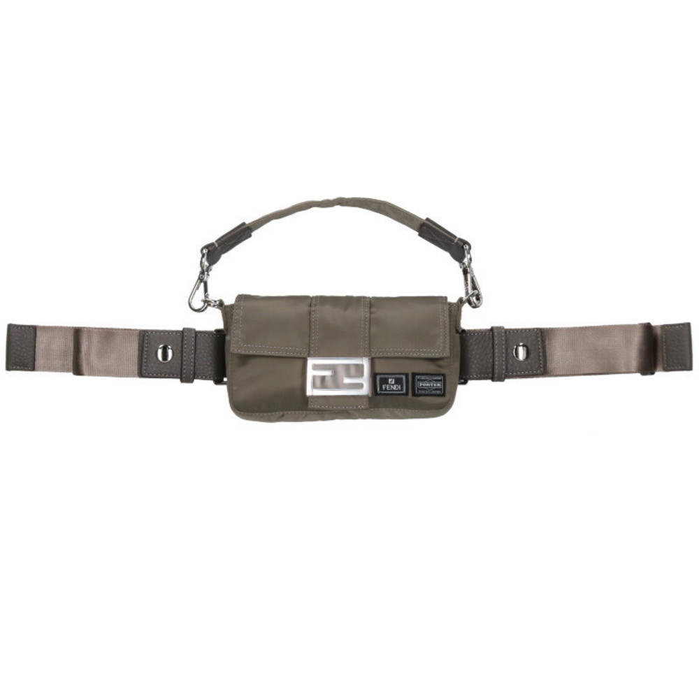 FENDI x Porter Mamma Bucket Shoulder Bag Khaki